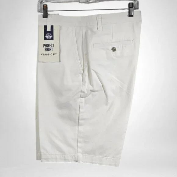 Dockers NWT W33 Men's Perfect Short Flat Front Classic Fit White - Picture 2 of 9